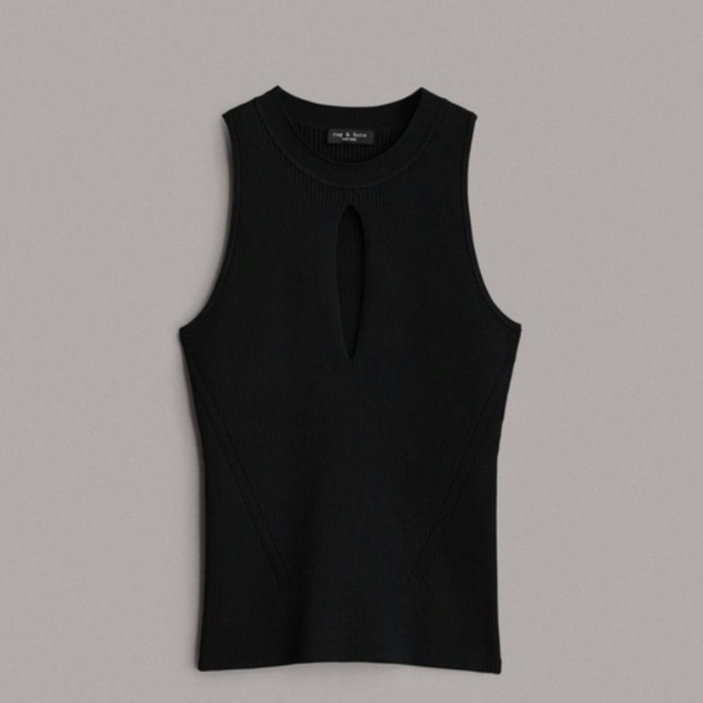 Rag & Bone Asher Viscose Keyhole Tank - Picture 2 of 6